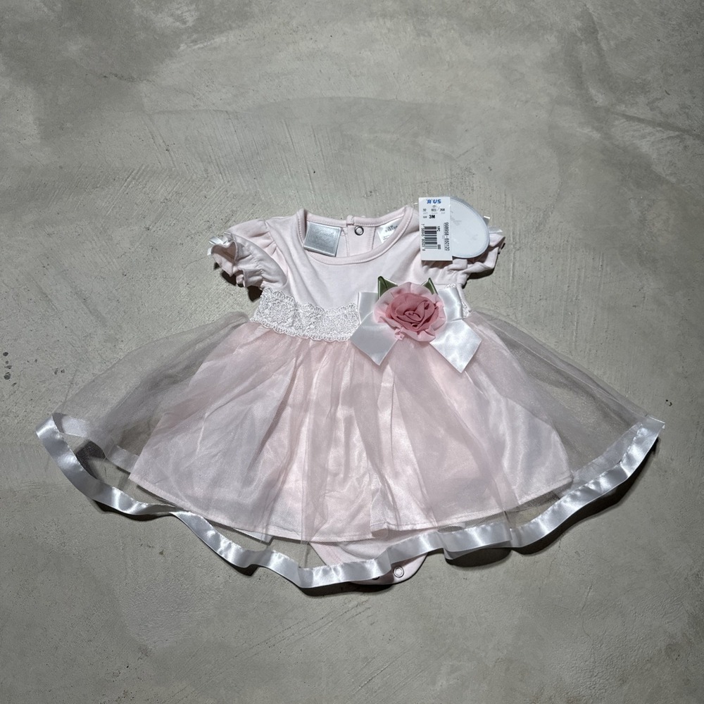 VTG Koala Baby Boutique Whimsical White Pink Tulle Tutu 3 Months Baby R Us NWT